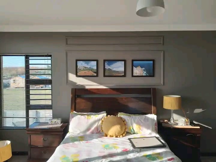 painted and furnished bedroom