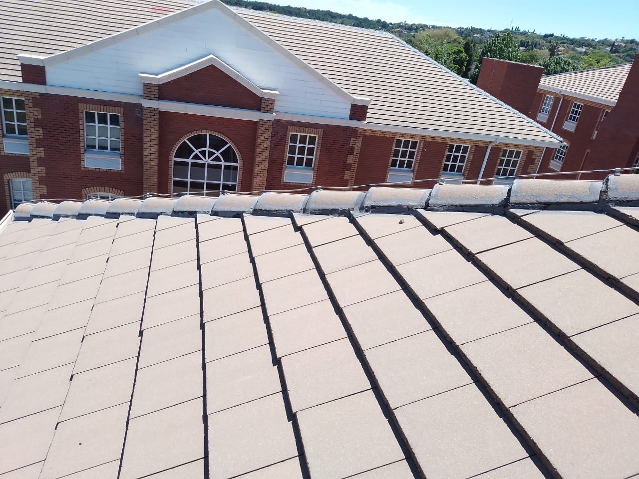 gabled roof after waterproofing